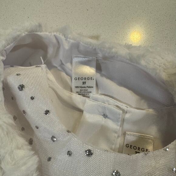 George Toddler Girl 2T White Cardigan and Formal Dress New W/o Tags - Picture 3 of 5